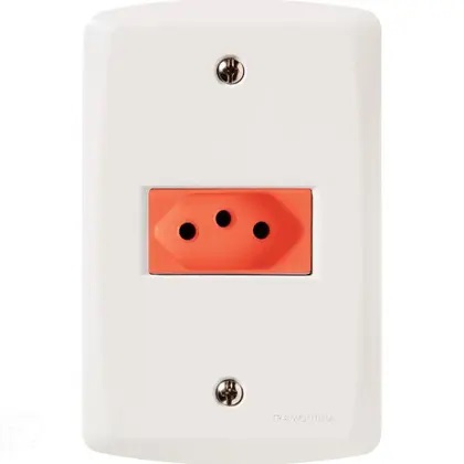 TOMADA 2P+T 20A/250V LUX2 VERM.TRAMONTIN